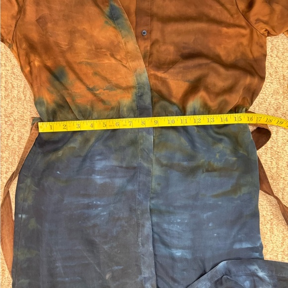 Cloth & Stone Perla Tie-Dye Maxi Shirtdress Size Medium. - Picture 12 of 14